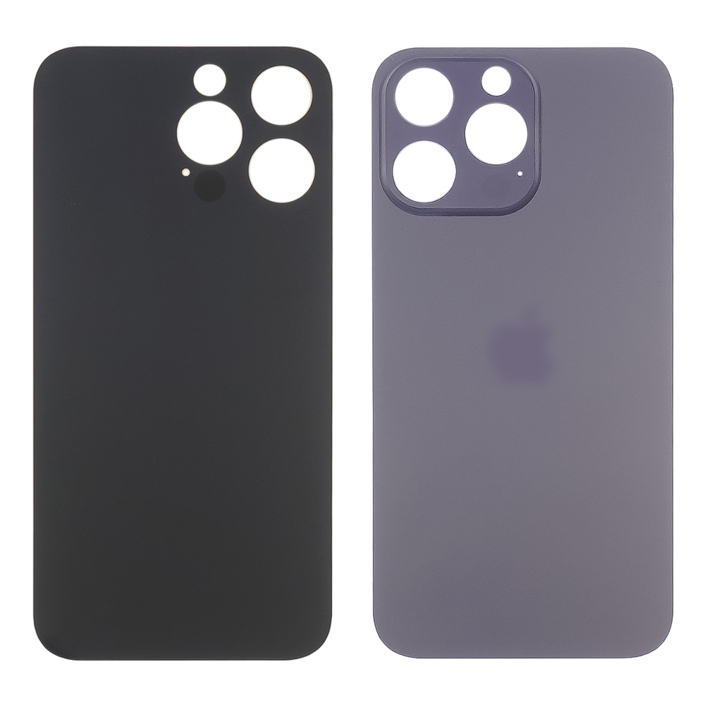 Заднее стекло корпуса для Apple iPhone 14 Pro Max Deep Purple (фиолетовое) маленький вырез под камеру
