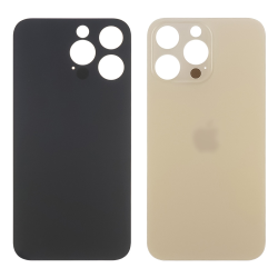 Заднее стекло корпуса для Apple iPhone 14 Pro Max Gold (золотое) маленький вырез под камеру