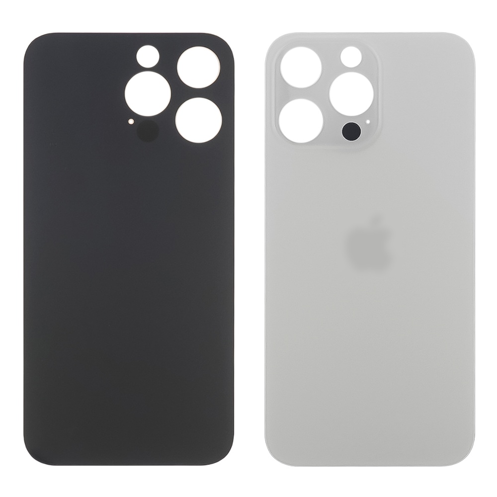 Заднее стекло корпуса для Apple iPhone 14 Pro Max Silver (белое) маленький вырез под камеру