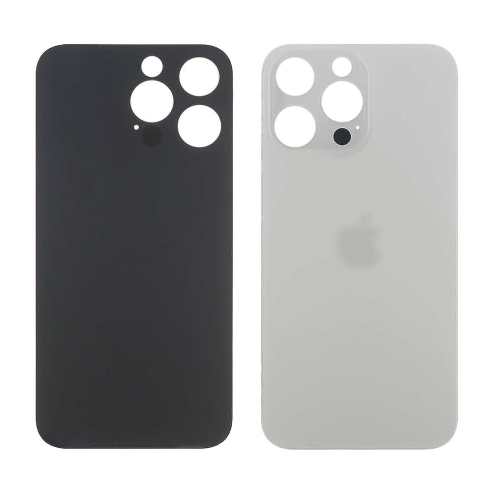 Заднее стекло корпуса для Apple iPhone 14 Pro Silver (белое) маленький вырез под камеру