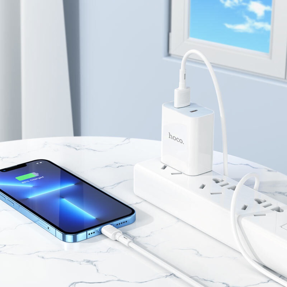 Кабель Hoco X83 USB to Lightning 1m white