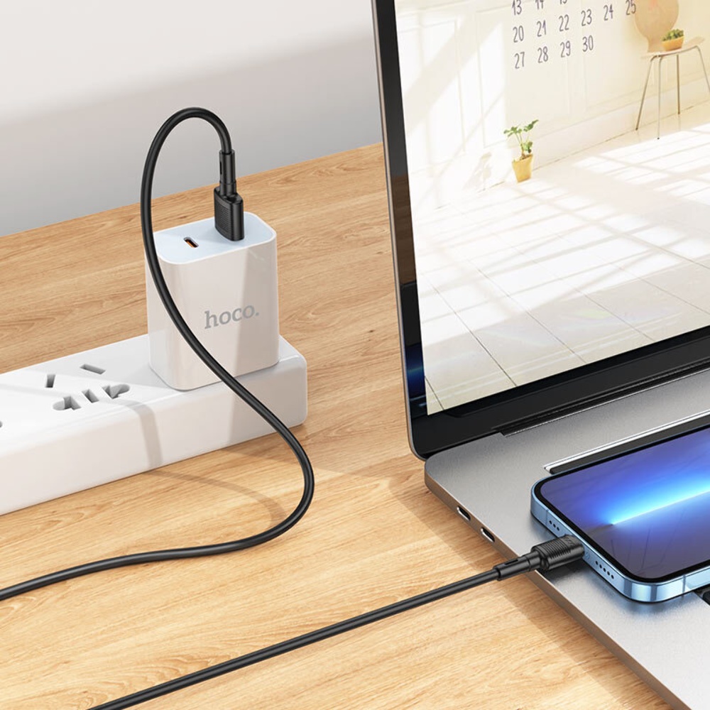 Кабель Hoco X83 USB to Lightning 1m black