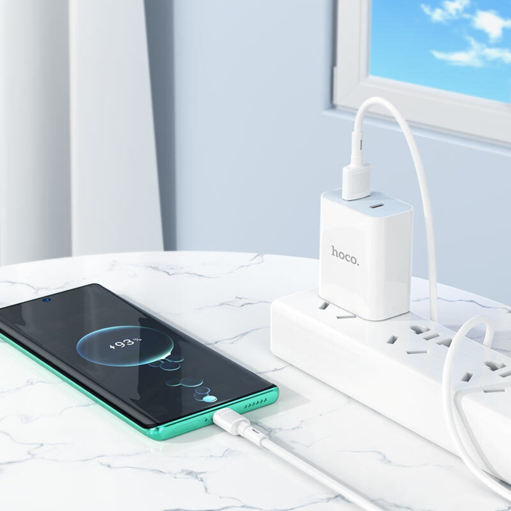 Кабель Hoco X83 USB to Type-C 1m white