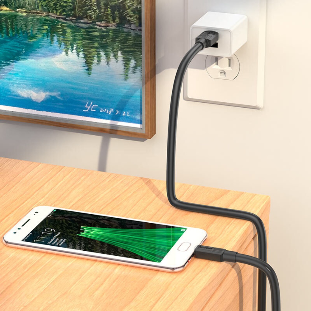 Кабель Hoco X84 USB to MicroUSB 1m black