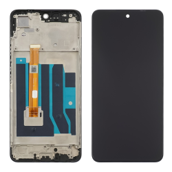 Дисплей для Realme C65 (4G) с чёрным тачскрином и серой корпусной рамкой