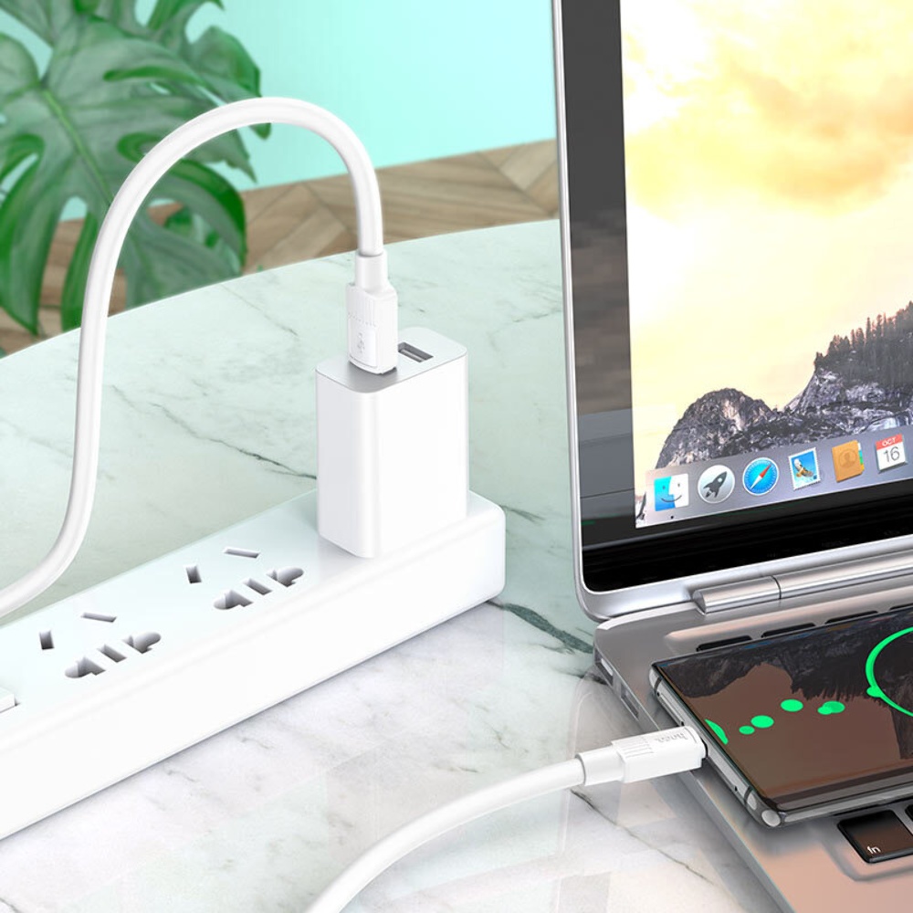 Кабель Hoco X84 USB to Type-C 1m white
