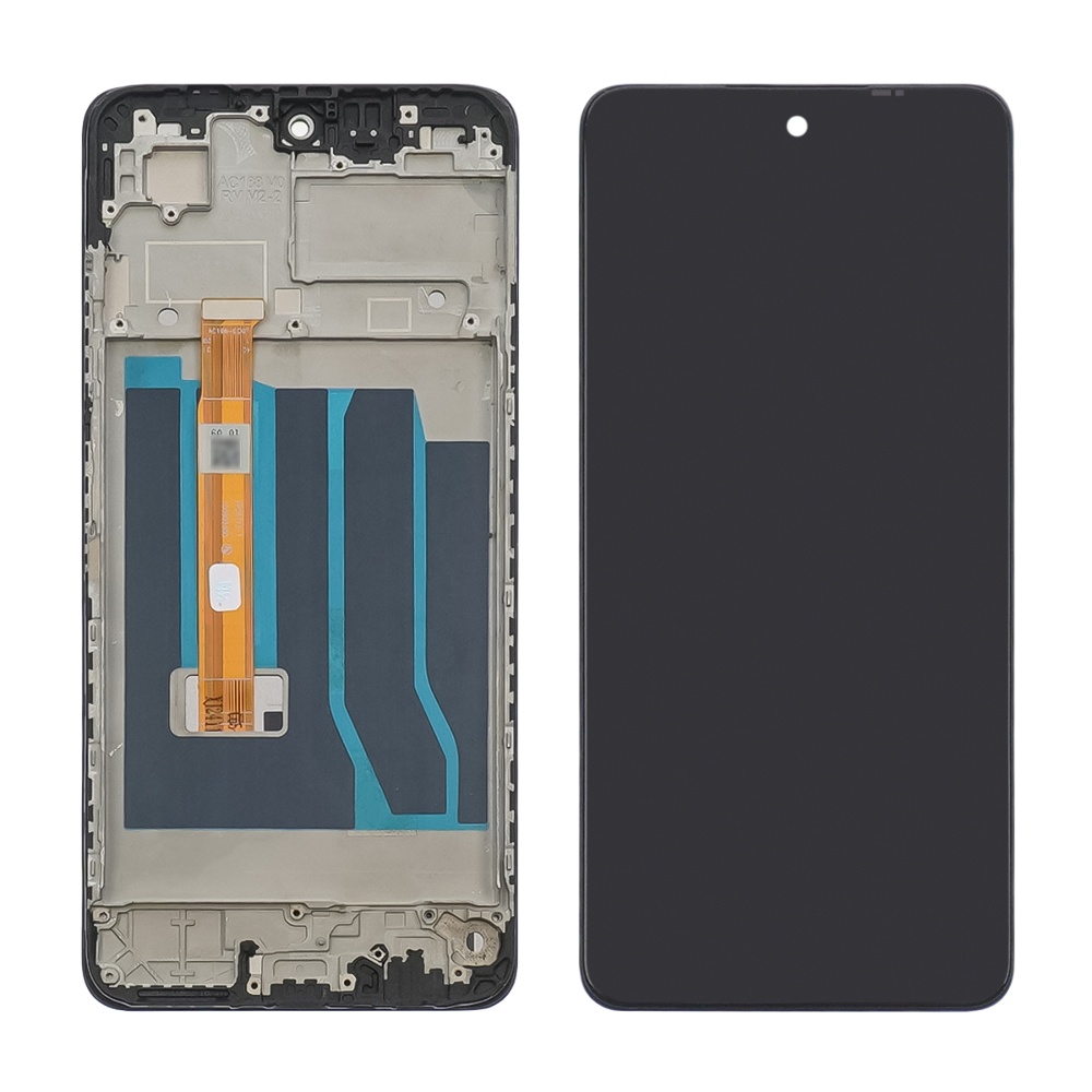 Дисплей для Oppo A3/ A3X с чёрным тачскрином и корпусной рамкой