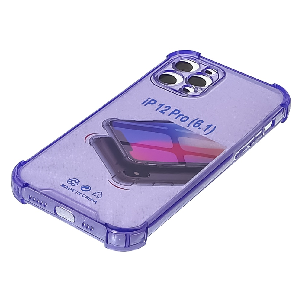 Чехол TPU shockproof angle для Apple iPhone 12 Pro 04 фиолетовый