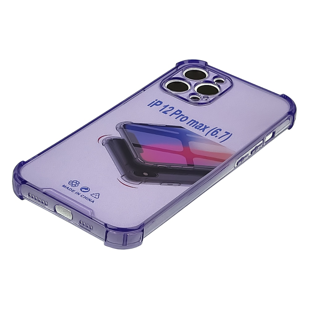 Чехол TPU shockproof angle для Apple iPhone 12 Pro Max 04 фиолетовый