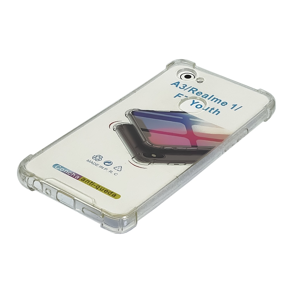 Чехол TPU shockproof angle для Oppo A3/ F7 прозрачный