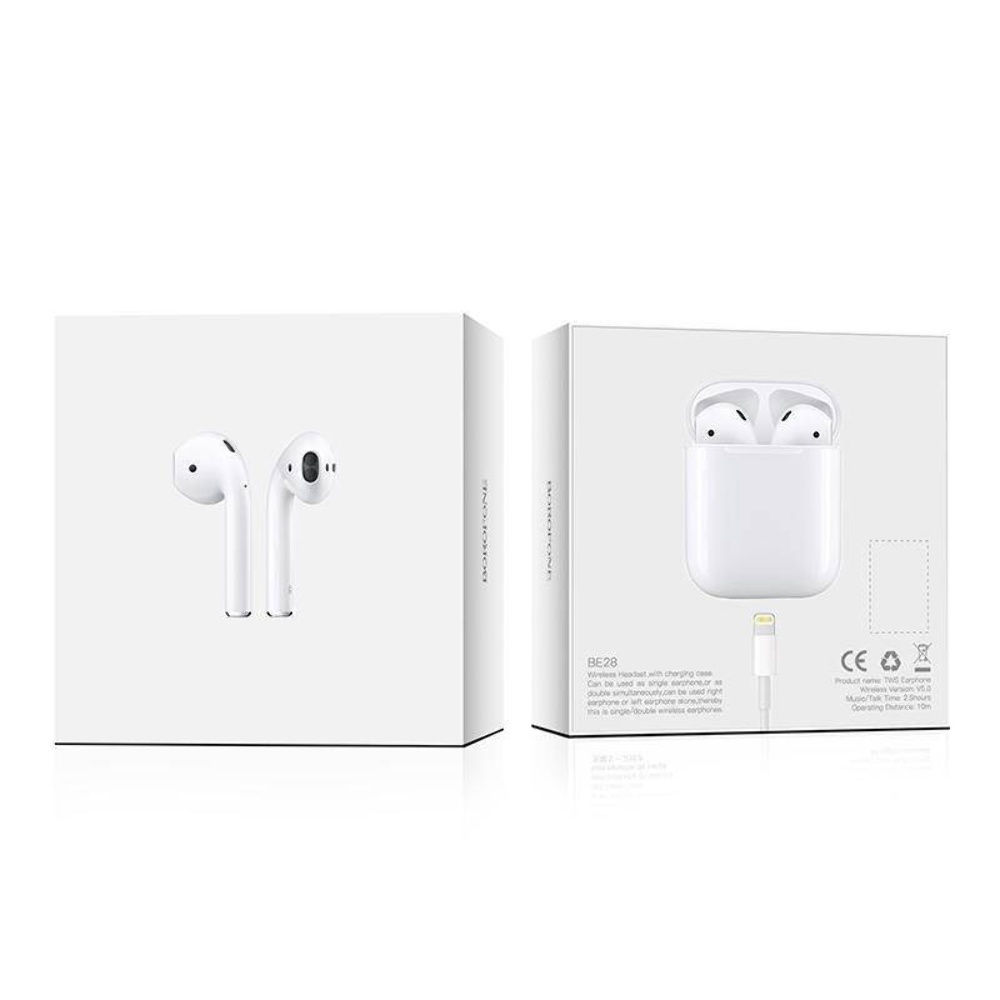 Беспроводные TWS наушники Borofone BW25 вкладыши white