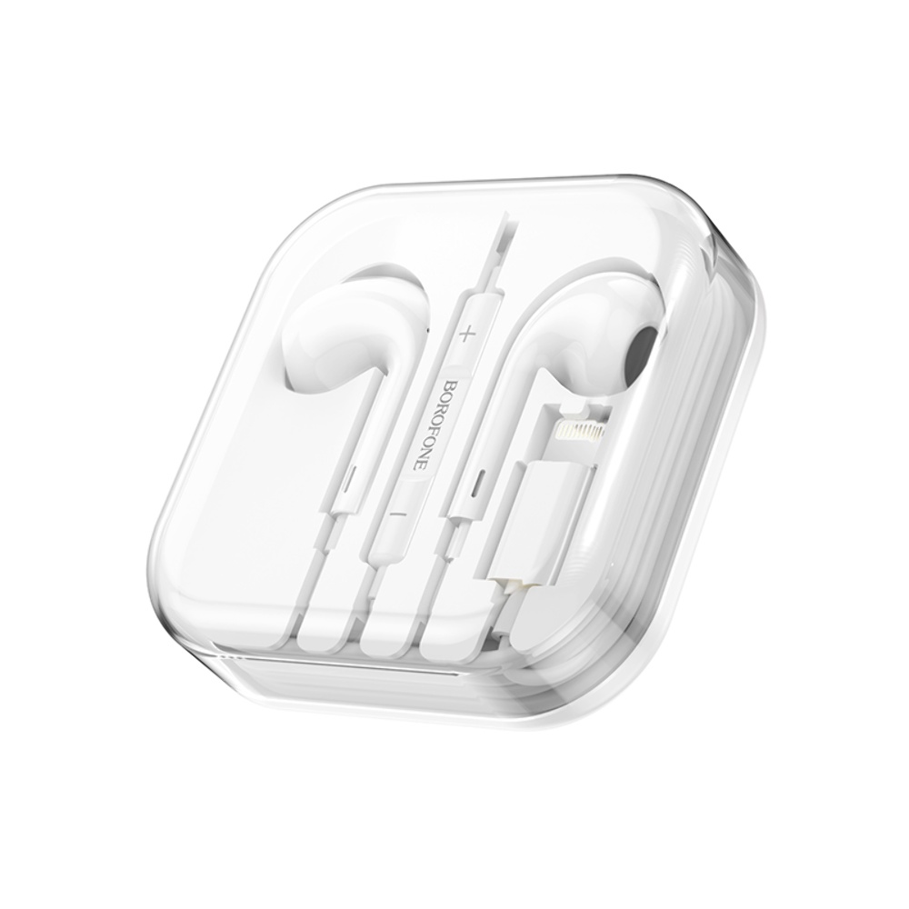 Наушники вкладыши Borofone BM30 Max Lightning white