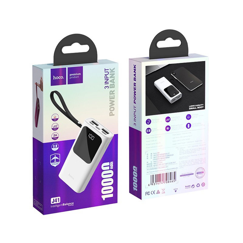 Power bank Hoco J41 Treasure 10000mAh белый