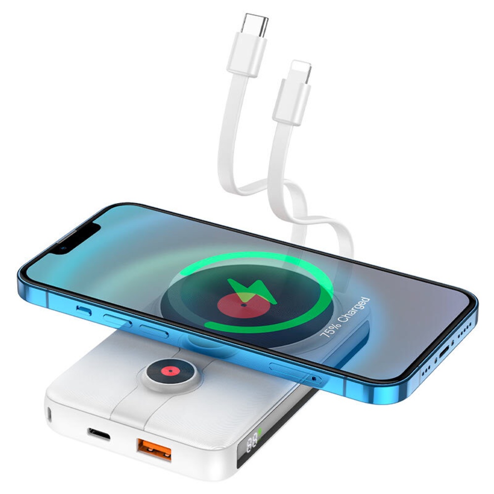 Power bank Hoco J92 22.5W/ PD20W/ QC3.0/ MagSafe Wireless Charger 10000mah белый