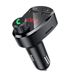 Автомобильное зарядное устройство Hoco DE24 2 USB c FM-модулятором black