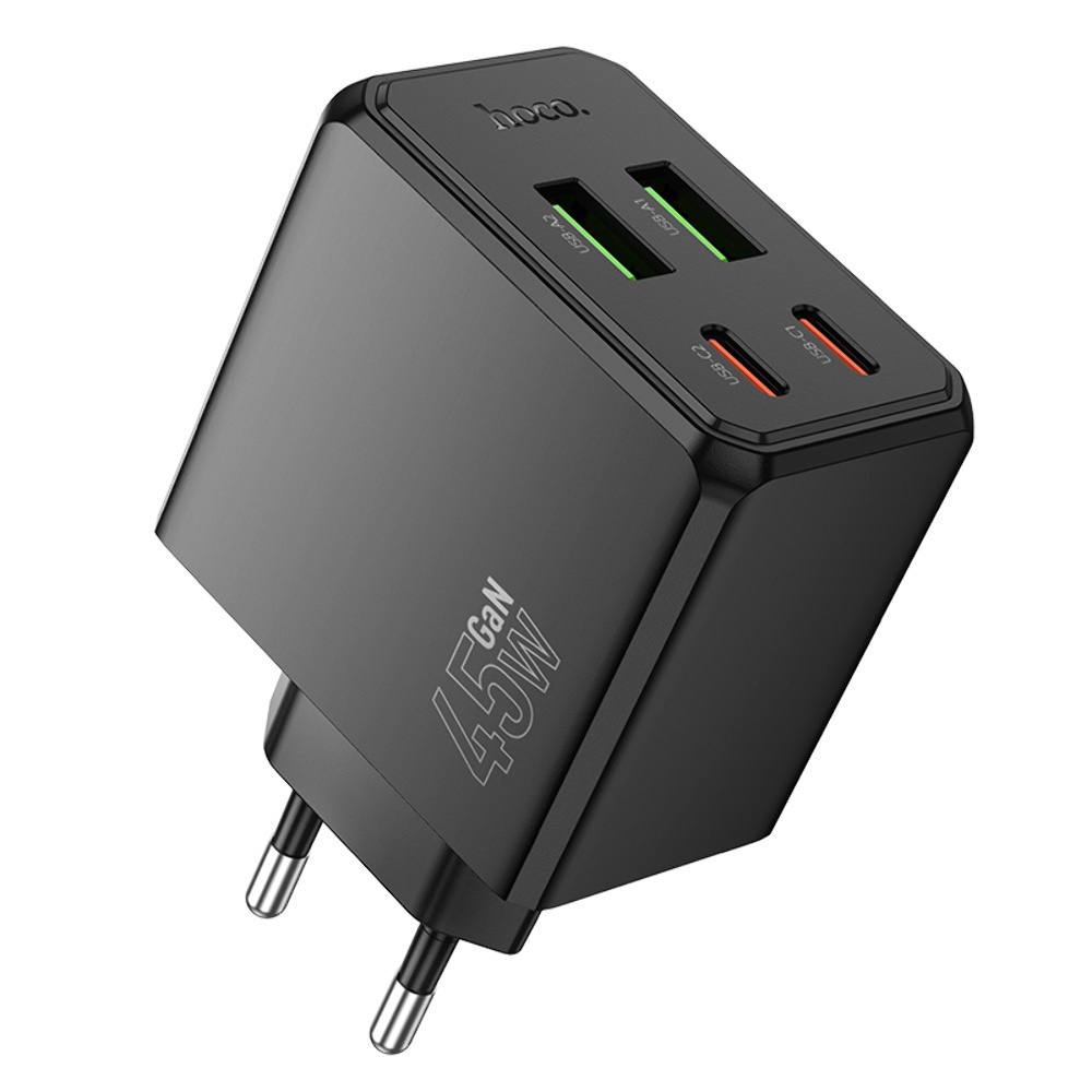Сетевое зарядное устройство Hoco CS18A 2 USB/ 2 Type-C PD 45W black