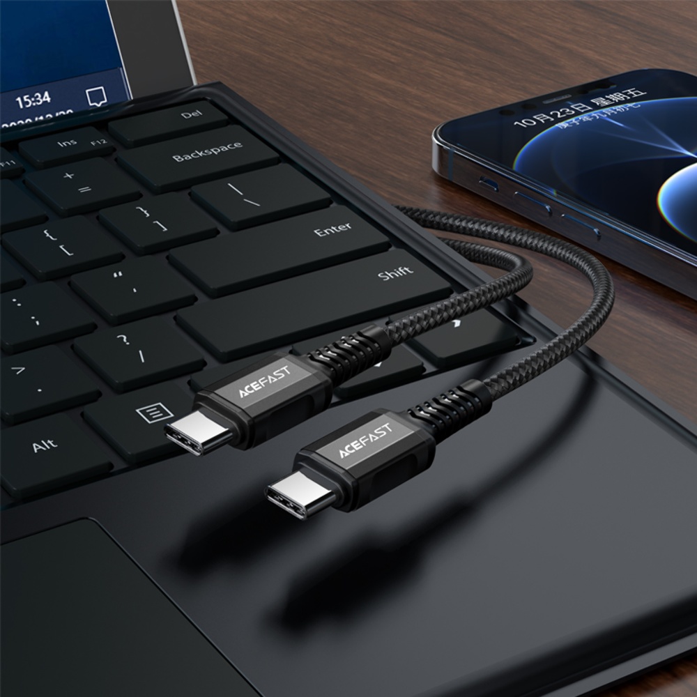Кабель Acefast C1-03 Type-C to Type-C PD 60W 1.2m black