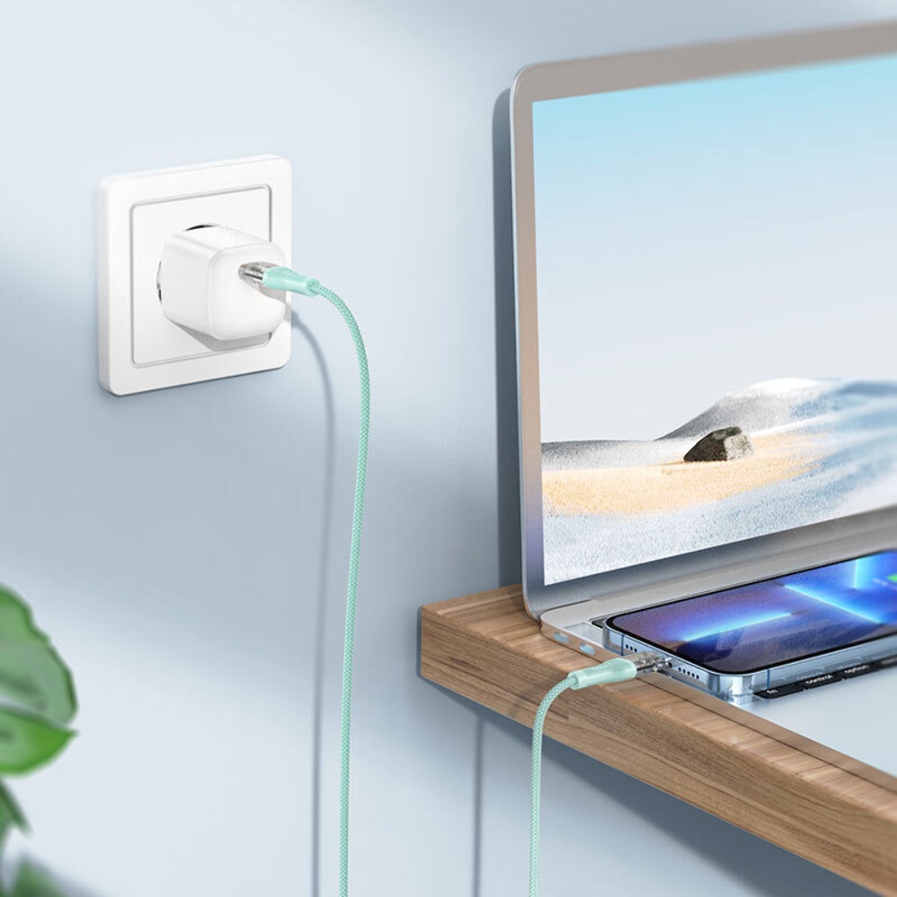 Кабель Hoco U111 Type-C to Lightning PD 1.2m green