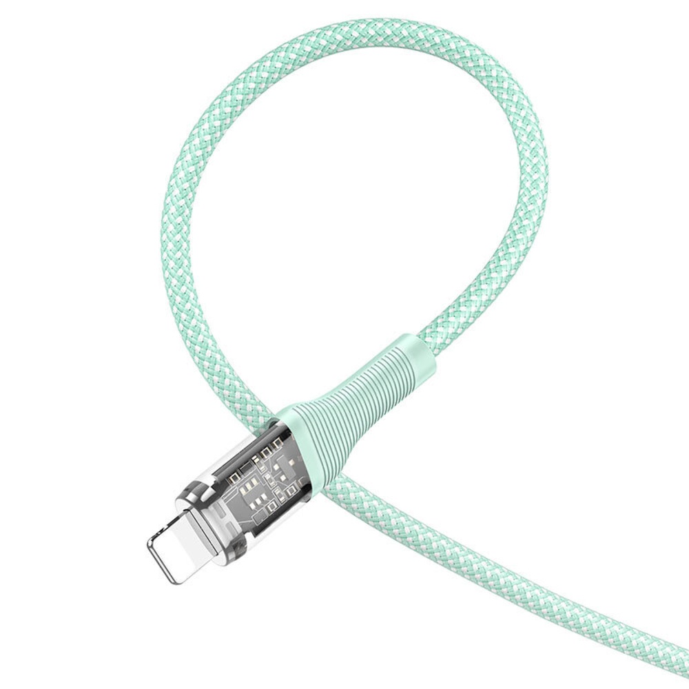 Кабель Hoco U111 Type-C to Lightning PD 1.2m green