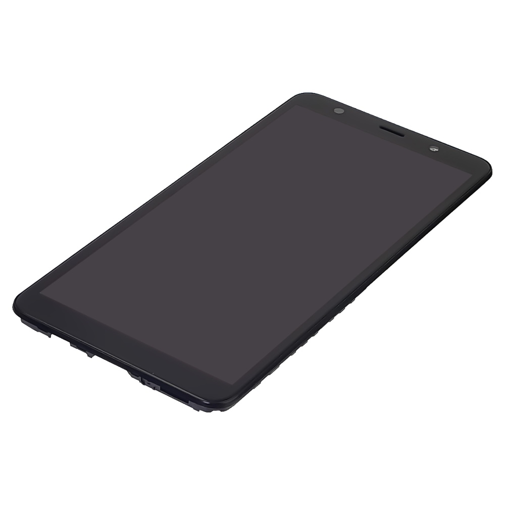 Дисплей для Samsung A750 Galaxy A7 (2018) с чёрным тачскрином и корпусной рамкой OLED