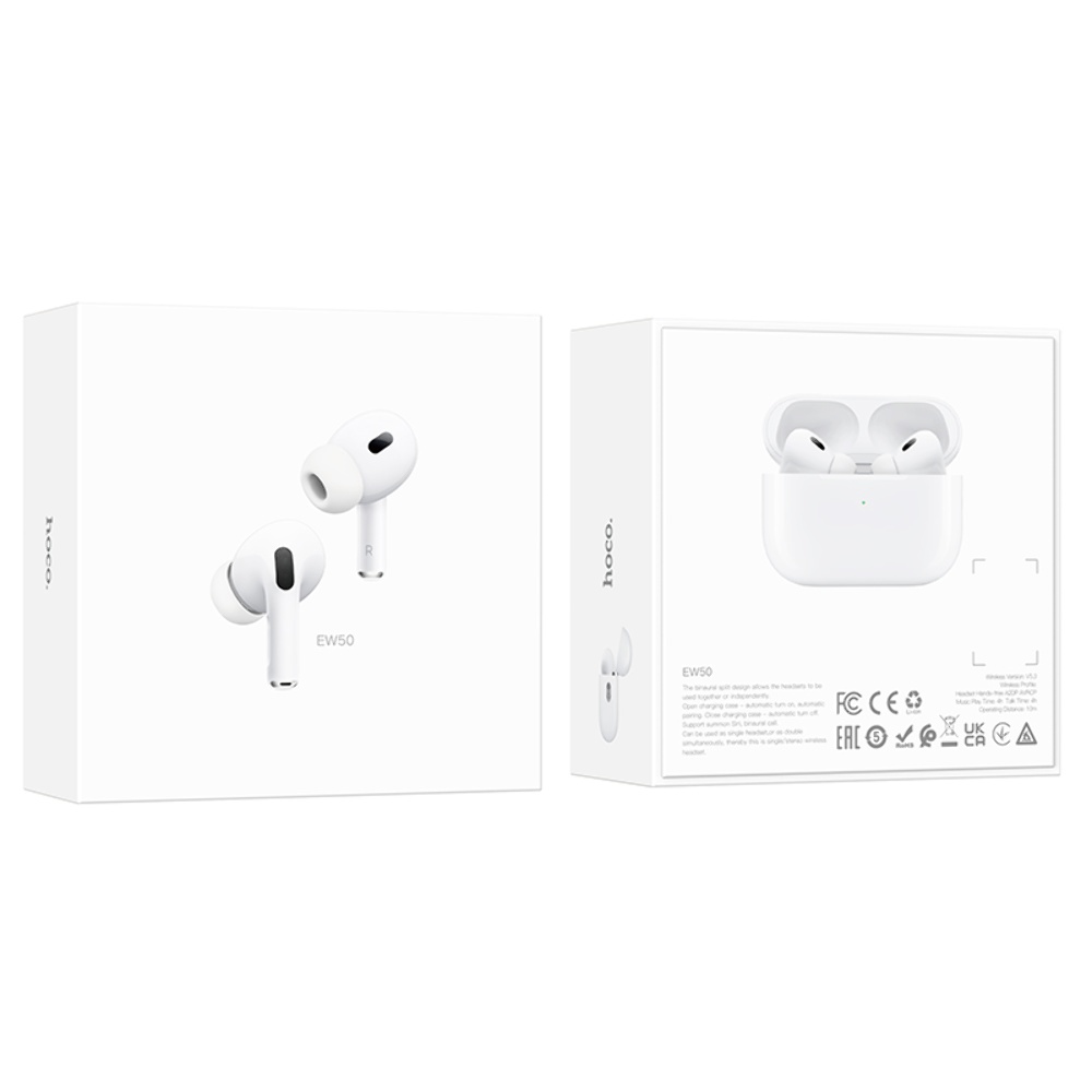 Беспроводные TWS наушники Hoco EW50 вакуумные white