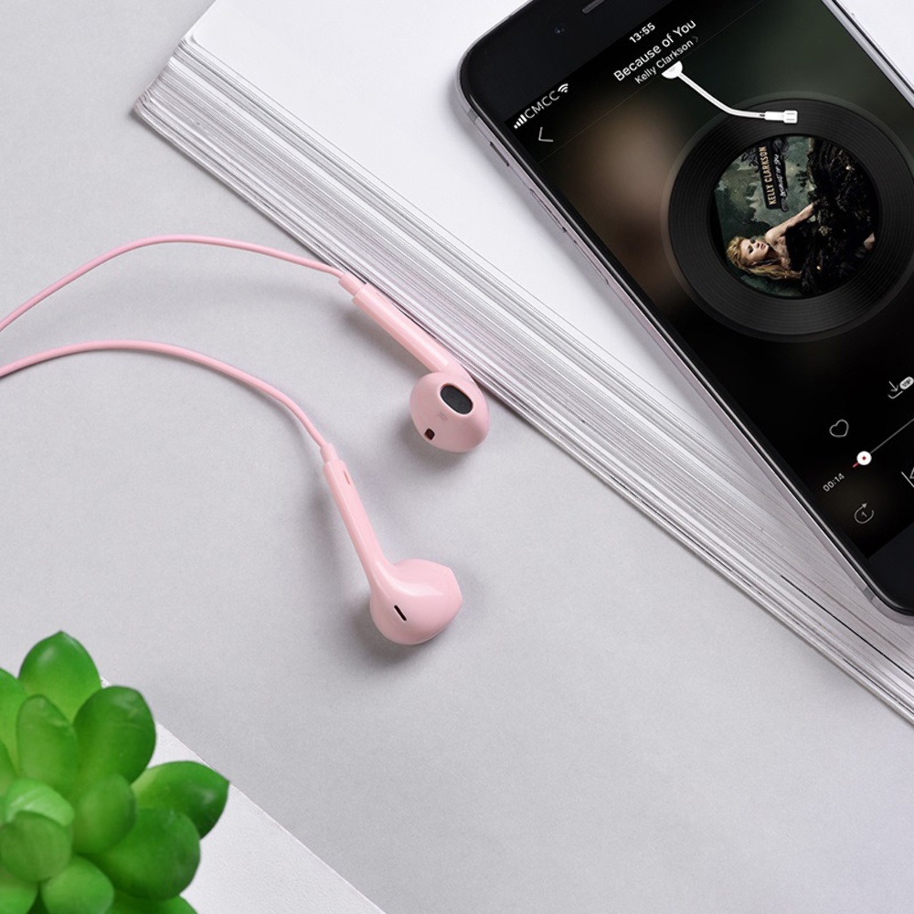 Наушники вкладыши Hoco M55 Jack 3.5 pink