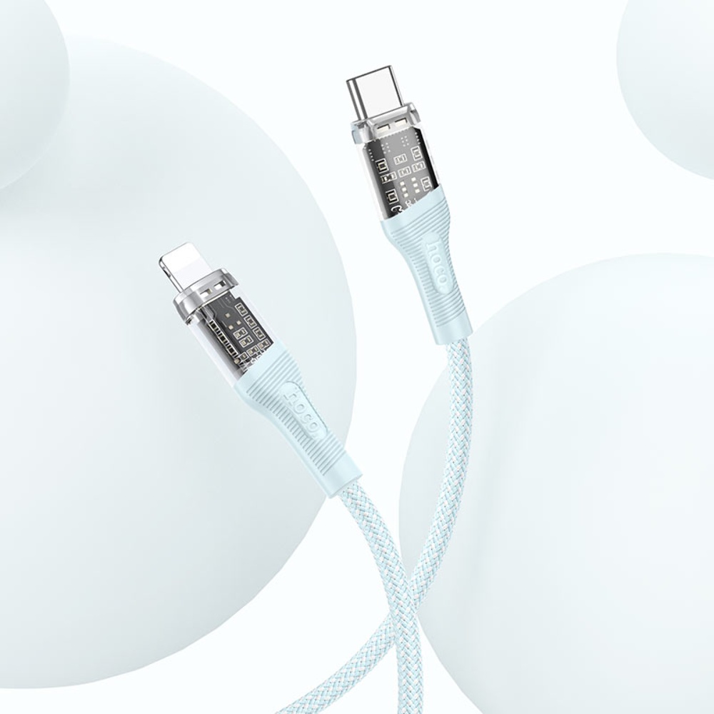 Кабель Hoco U111 Type-C to Lightning PD 1.2m blue