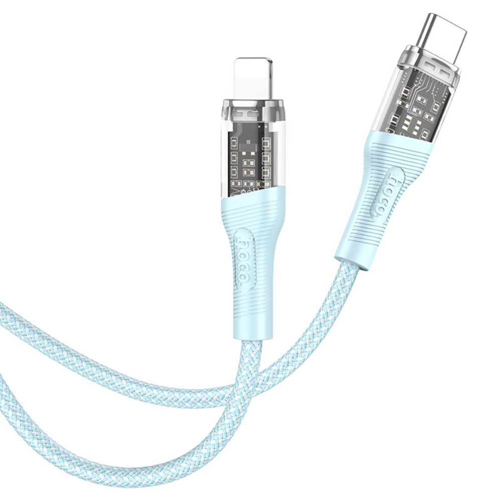Кабель Hoco U111 Type-C to Lightning PD 1.2m blue