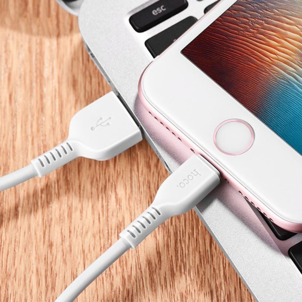 Кабель Hoco X20 USB to Lightning 1m white
