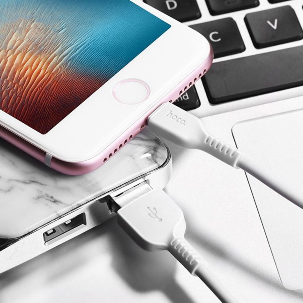 Кабель Hoco X20 USB to Lightning 2m white