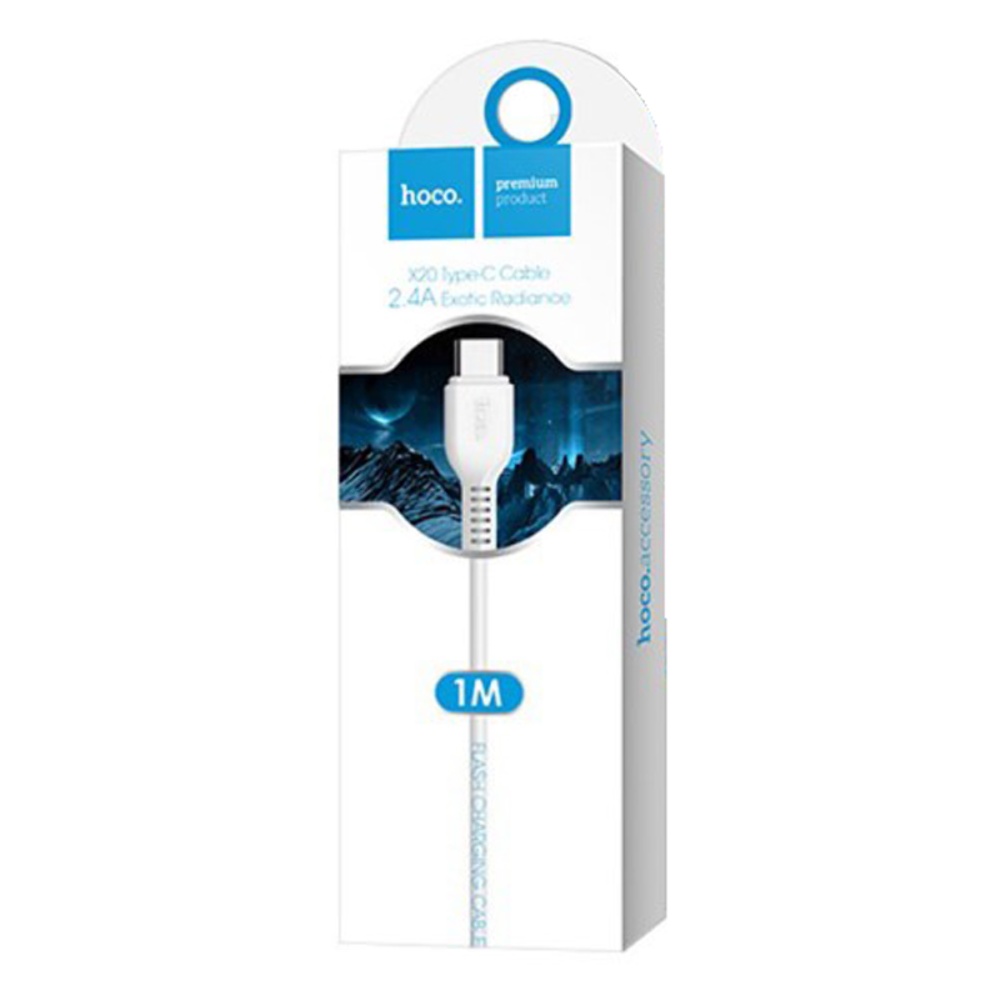Кабель Hoco X20 USB to Type-C 1m white