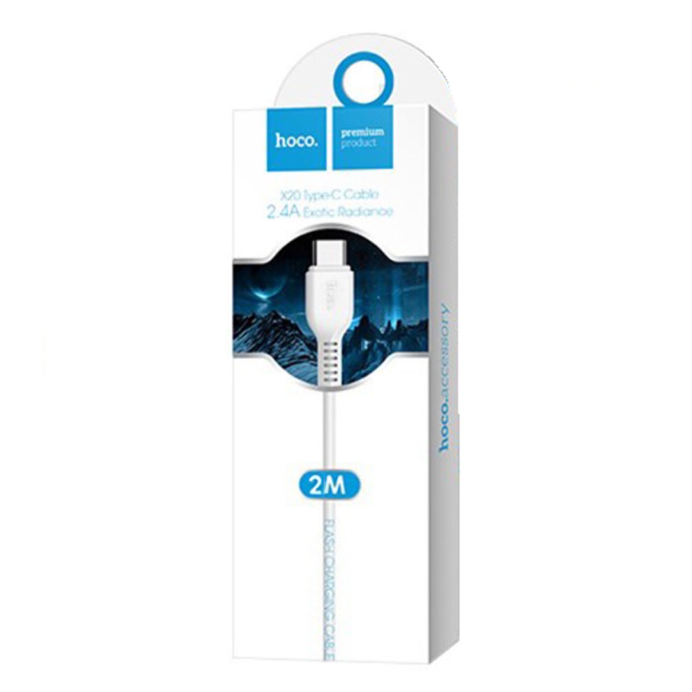 Кабель Hoco X20 USB to Type-C 2m white