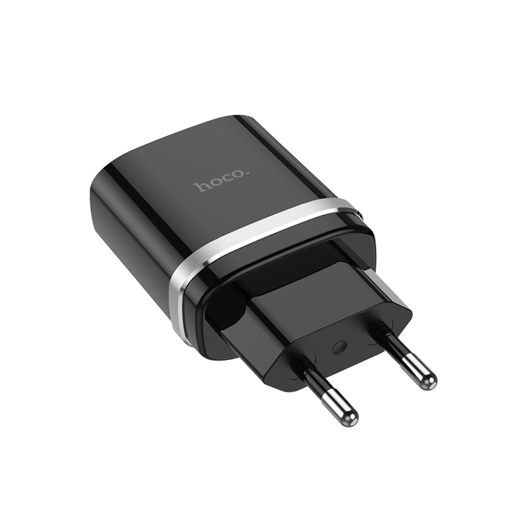 Сетевое зарядное устройство Hoco C12Q USB QC 18W черное