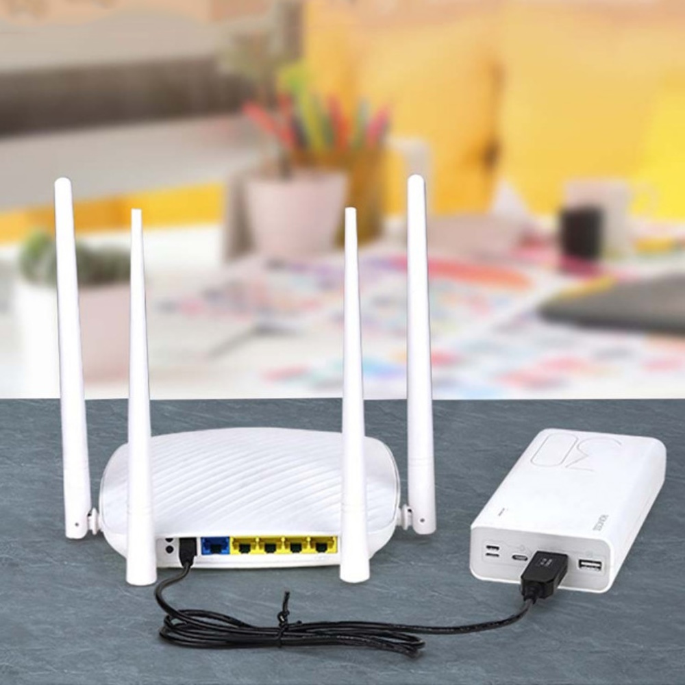 Кабель USB для роутера с преобразователем напряжения 5V-12V USB - DC 5.5x2.5 0.5A 1m черный