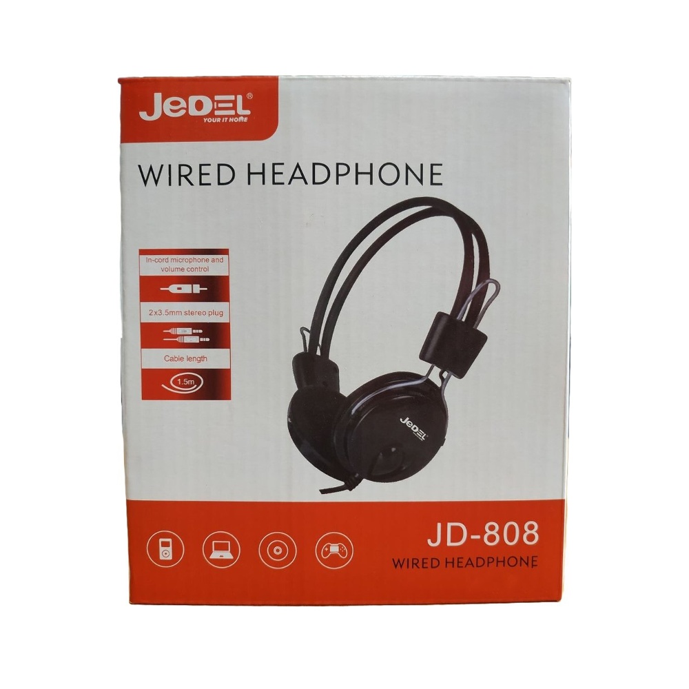 Наушники накладные Jedel 808 Jack 3.5 black