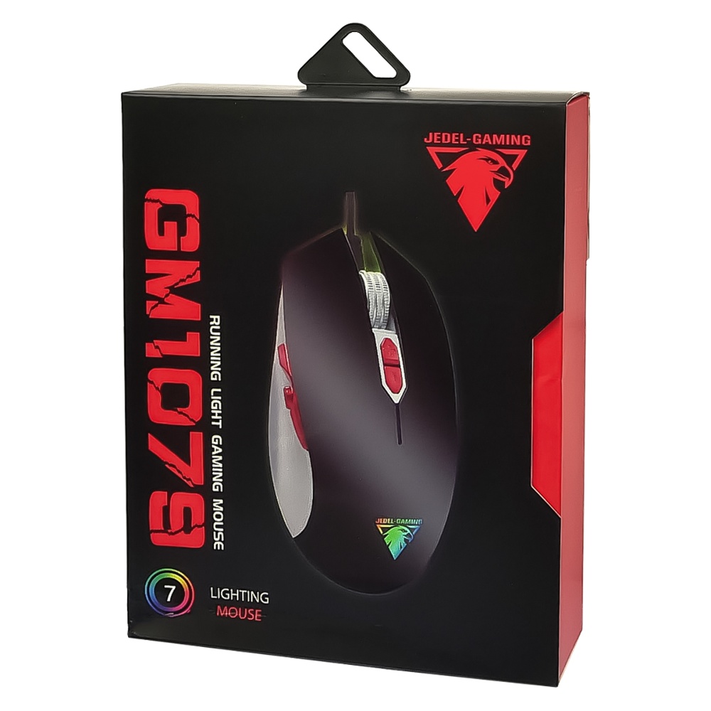 Игровая мышь Jedel GM1079 3200 DPI с RGB подсветкой черная