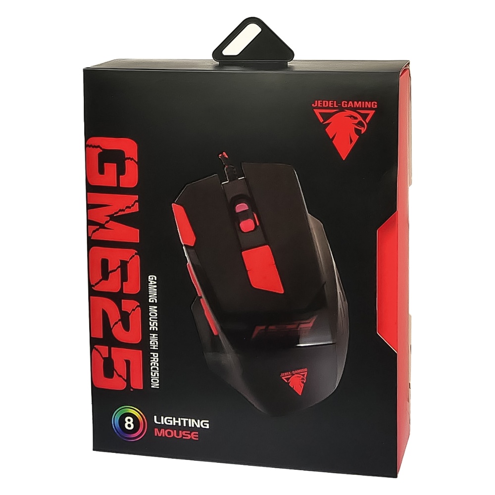 Игровая мышь Jedel GM625 3200 DPI с RGB подсветкой черная