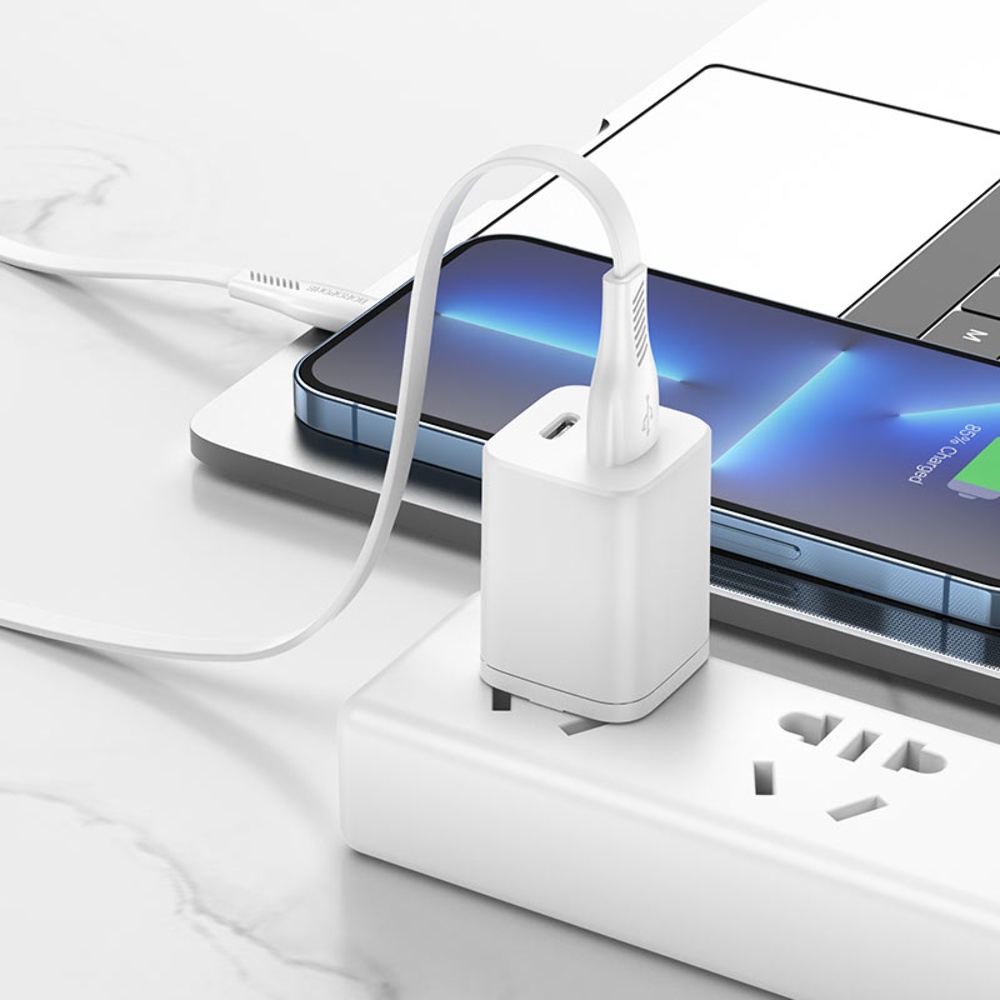 Кабель Borofone BX85 USB to Lightning 1m white