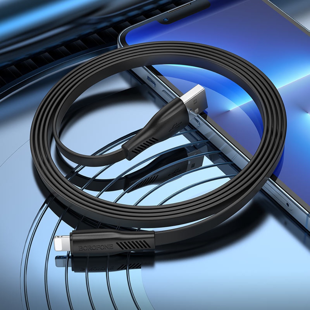 Кабель Borofone BX85 USB to Lightning 1m black