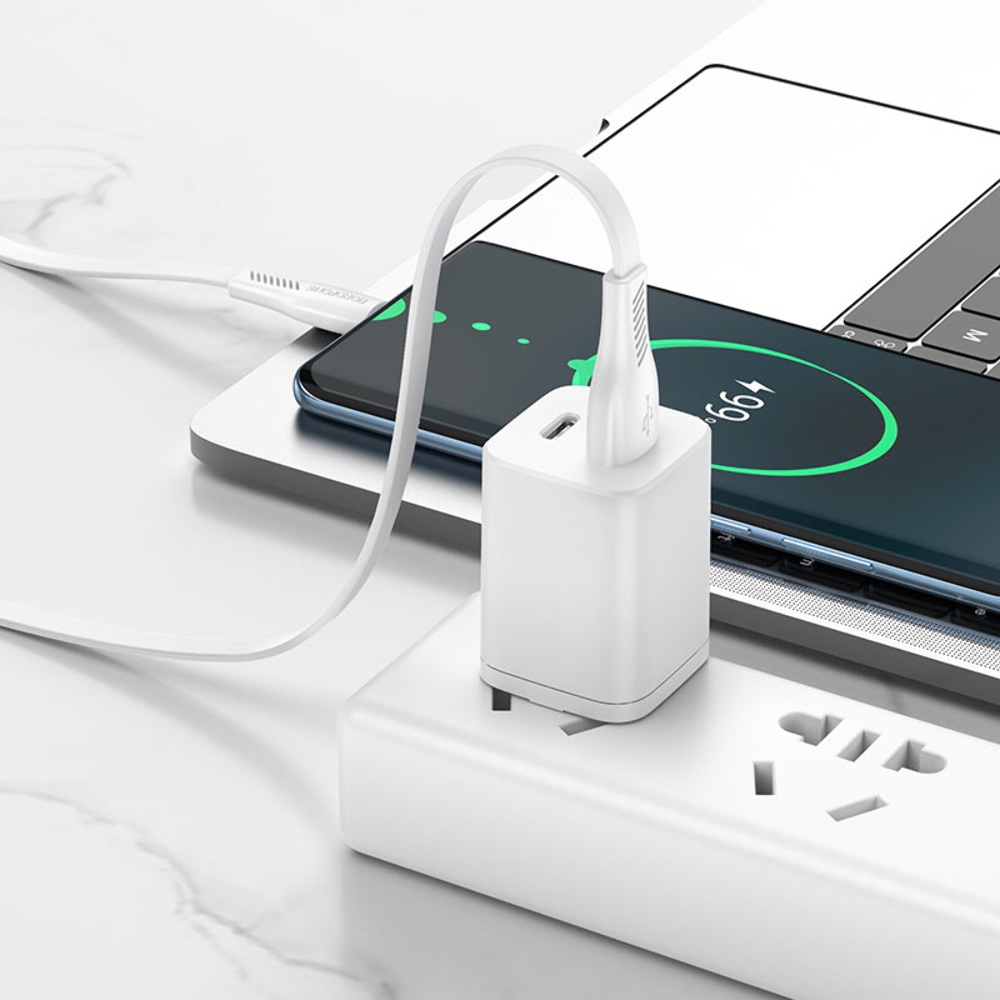 Кабель Borofone BX85 USB to Type-C 1m white