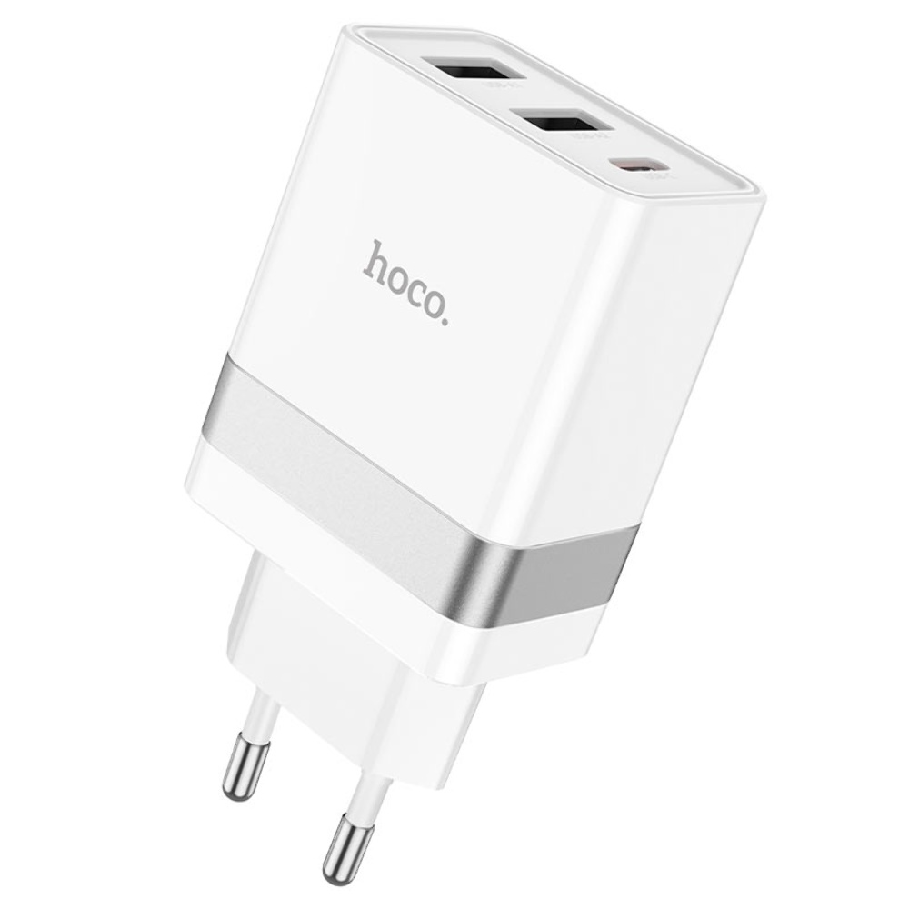 Сетевое зарядное устройство Hoco N21 Pro 2 USB/ Type-C PD 30W белое