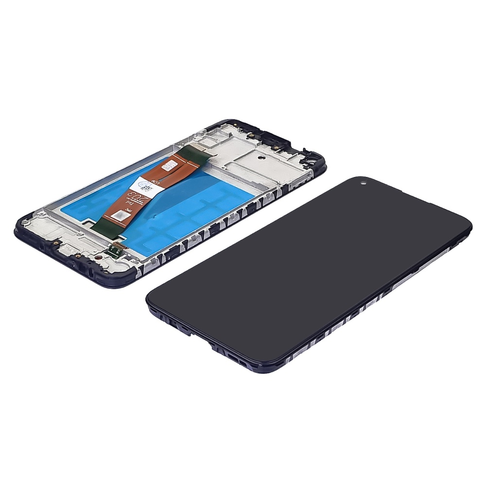 Дисплей для Samsung A115/ M115 Galaxy A11 (2020)/ M11 (2020) с чёрным тачскрином и корпусной рамкой