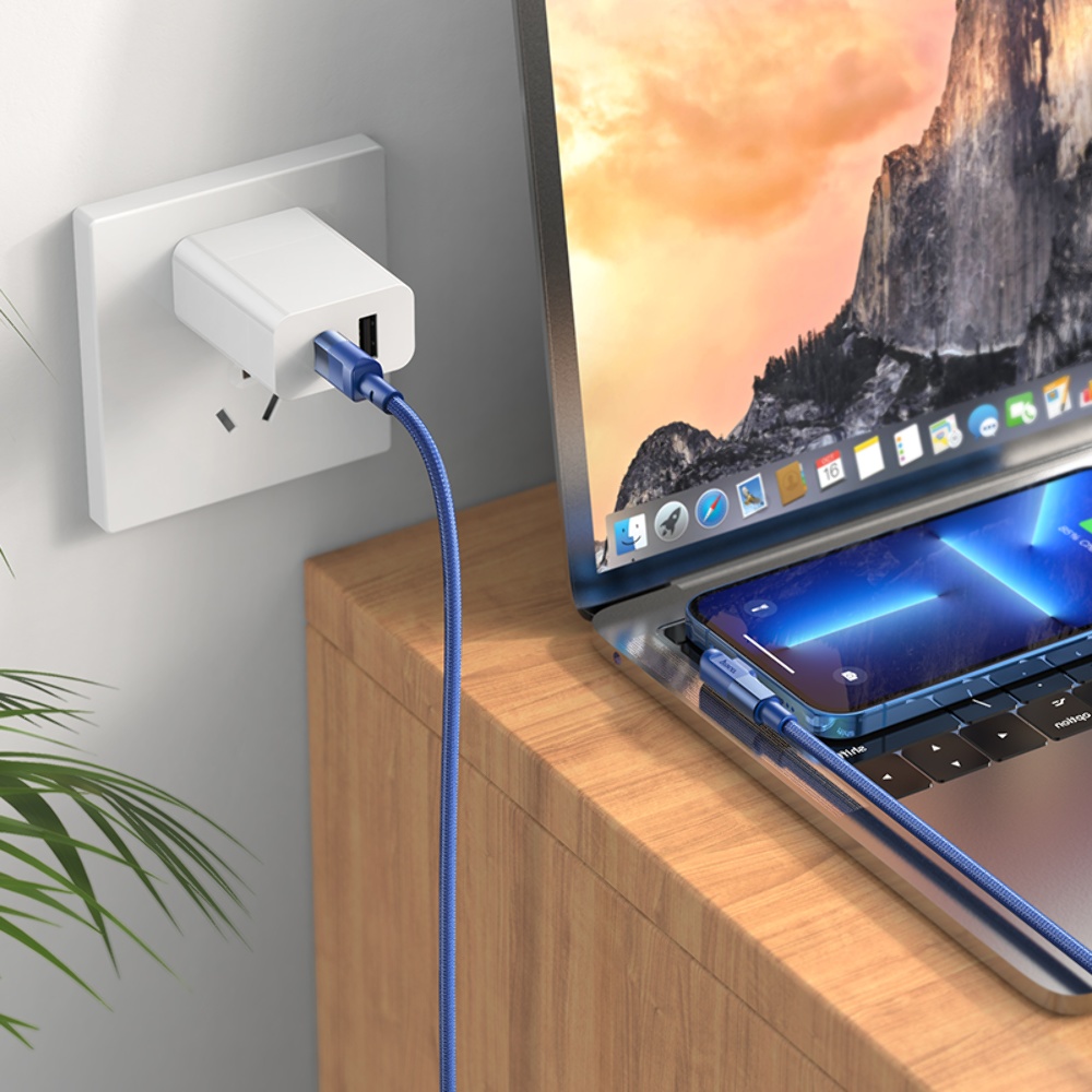 Кабель Hoco U108 Type-C to Lightning PD 2m blue