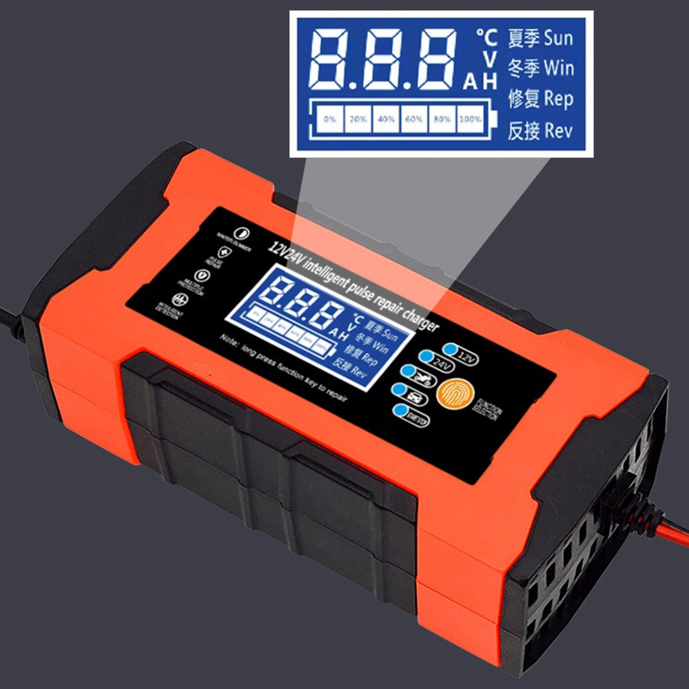 Умное зарядное устройство 12V/ 24V 10A 120W для гелевых, кислотных, AGM аккумуляторов