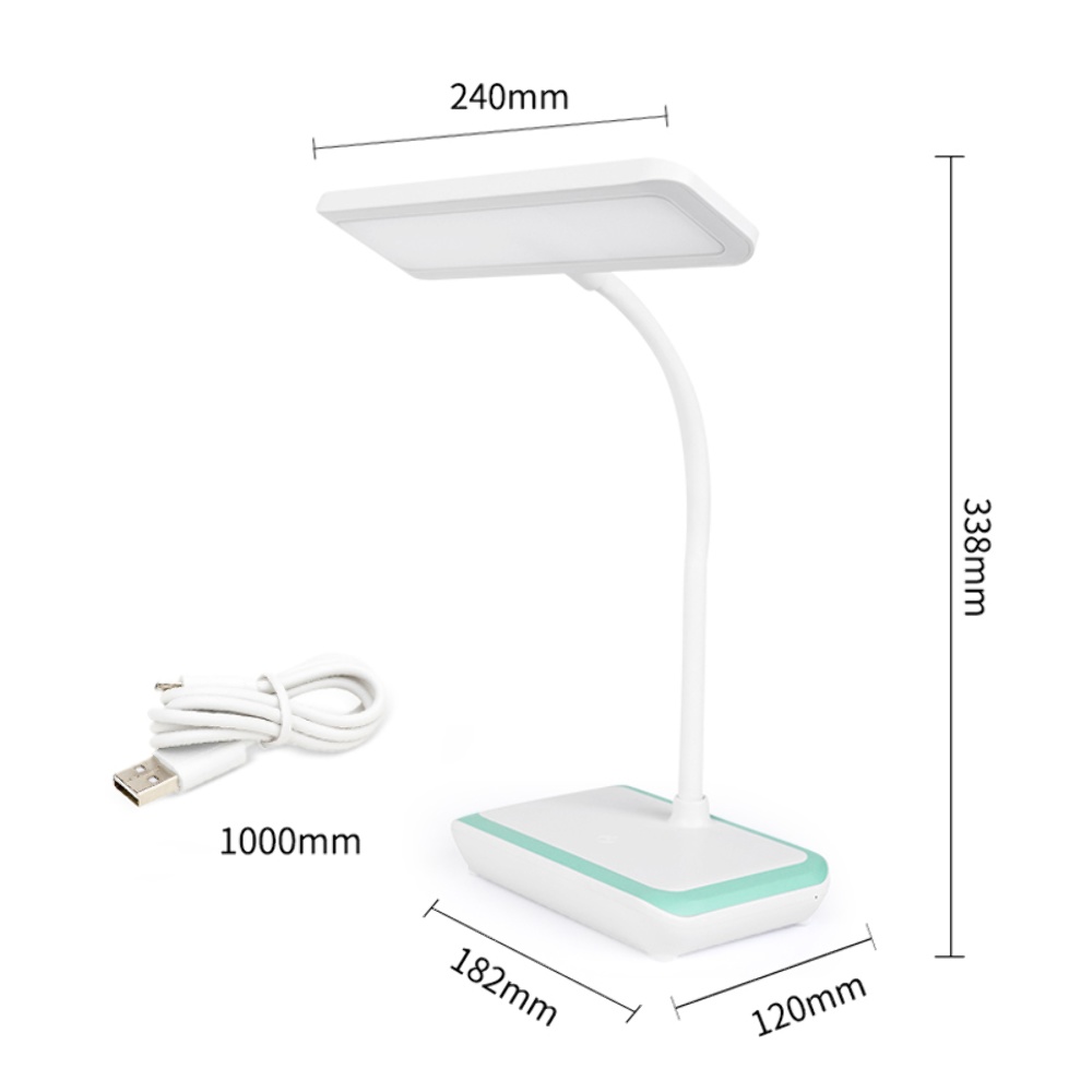 Настольная USB LED лампа Weidasi WD-6048 гибкая с аккумулятором белая