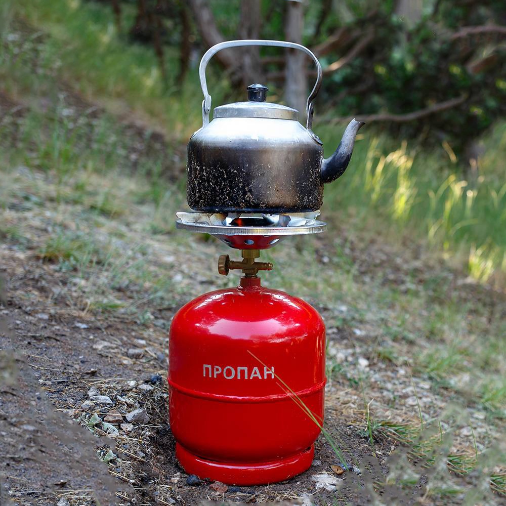 Газовый баллон 12 L с горелкой и латунным краном