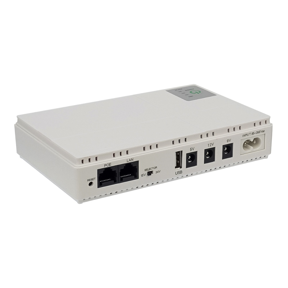 Источник бесперебойного питания для сетевого оборудования DC1018P 12V/ 9V/ 5V 10400 mAh белый