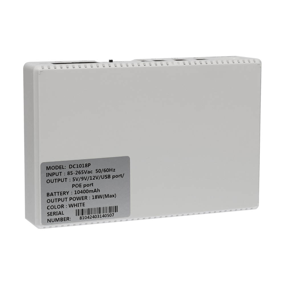 Источник бесперебойного питания для сетевого оборудования DC1018P 12V/ 9V/ 5V 10400 mAh белый