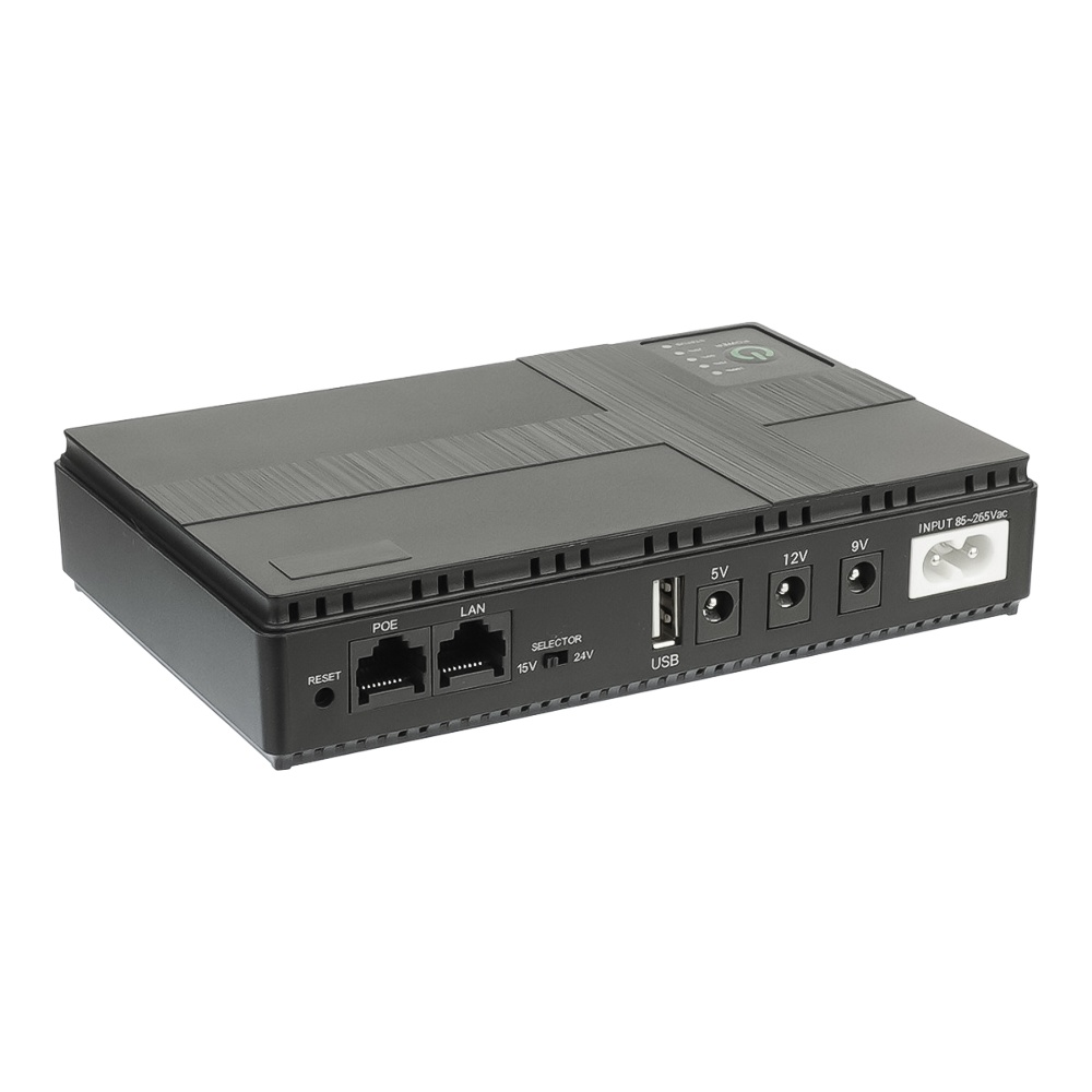 Источник бесперебойного питания для сетевого оборудования DC1018P 12V/ 9V/ 5V 10400 mAh чёрный