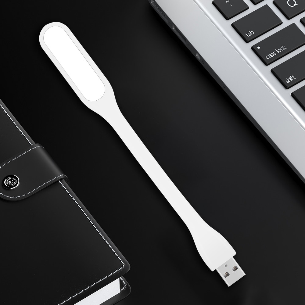 USB LED лампочка гибкая 3W, холодный свет белая